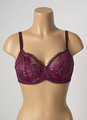 Soutien-gorge broderie haut soutien-gorge emboitant rouge IMPLICITE* femme