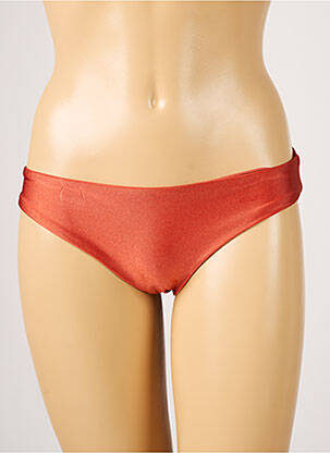 Bas de maillot de bain tissage satiné culotte marron BARTS femme