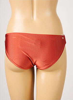 Bas de maillot de bain tissage satiné culotte marron BARTS femme