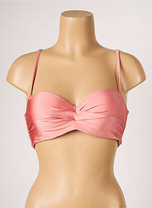 Haut de maillot de bain bretelles élastiquées ajustables haut soutien-gorge balconnet rose BARTS femme