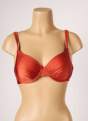 Haut de maillot de bain bretelles élastiquées ajustables haut soutien-gorge balconnet marron BARTS femme