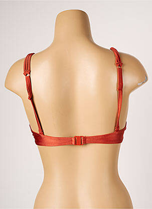 Haut de maillot de bain bretelles élastiquées ajustables haut soutien-gorge balconnet marron BARTS femme
