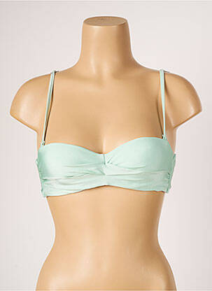 Haut de maillot de bain bretelles élastiquées ajustables haut soutien-gorge balconnet vert BARTS femme