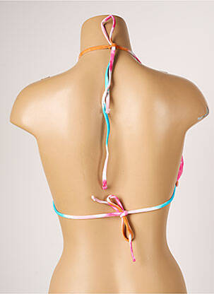 Haut de maillot de bain fermeture liens à nouer haut triangles rose BARTS femme