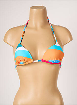Haut de maillot de bain fermeture liens à nouer haut triangles bleu BARTS femme