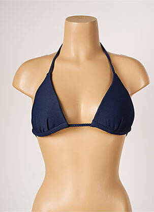 Haut de maillot de bain fermeture liens à nouer haut triangles bleu BARTS femme