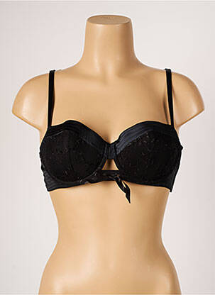 Soutien-gorge effet matière satinée haut soutien-gorge moulé noir SIMONE PERELE femme