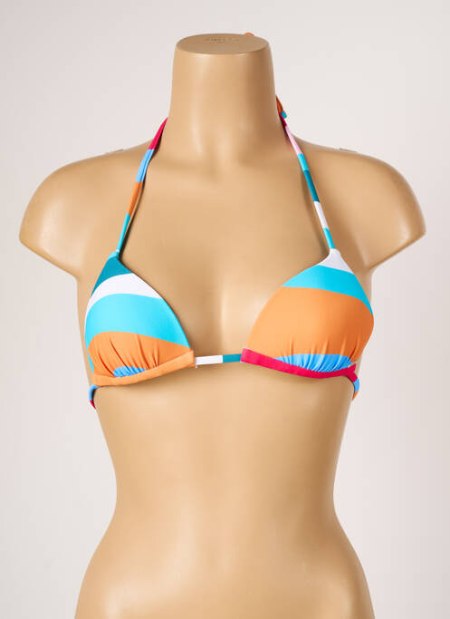 Haut de maillot de bain fermeture liens à nouer haut triangles bleu BARTS femme