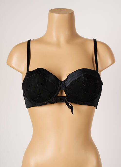 Soutien-gorge effet matière satinée haut soutien-gorge moulé noir SIMONE PERELE femme