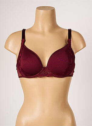 Soutien-gorge effet matière satinée haut soutien-gorge moulé rouge SIMONE PERELE femme