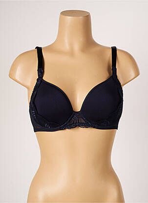 Soutien-gorge effet matière satinée haut soutien-gorge moulé bleu SIMONE PERELE femme