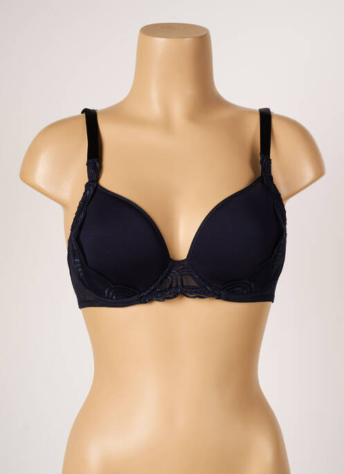 Soutien-gorge effet matière satinée haut soutien-gorge moulé bleu SIMONE PERELE femme