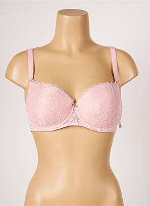 Soutien-gorge effet matière satinée haut soutien-gorge moulé rose AUBADE femme