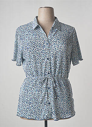 Chemisier manches courtes manches courtes bleu DAMART femme