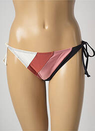 Bas de maillot de bain imprimé rayures bikini rose BARTS femme