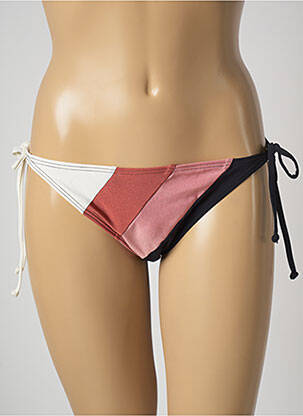 Bas de maillot de bain imprimé rayures bikini rose BARTS femme