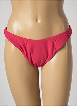 Bas de maillot de bain effet matière satinée culotte rose BARTS femme