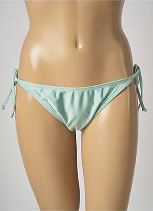 Bas de maillot de bain effet matière satinée bikini vert BARTS femme
