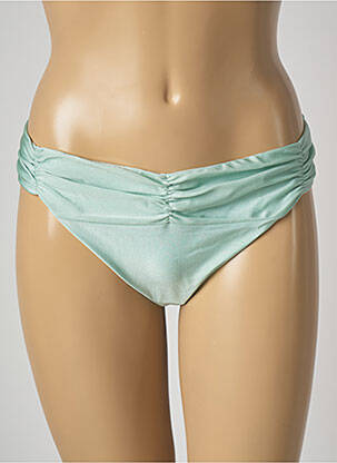 Bas de maillot de bain effet matière satinée vert BARTS femme