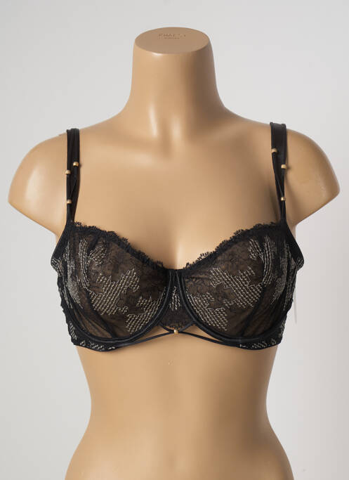 Soutien-gorge effet matière satinée haut soutien-gorge emboitant noir AUBADE femme