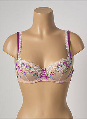 Soutien-gorge effet matière satinée haut soutien-gorge balconnet rose AUBADE femme