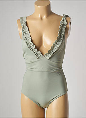 Maillot de bain 1 pièce haut triangles haut triangles vert SUMADRA femme