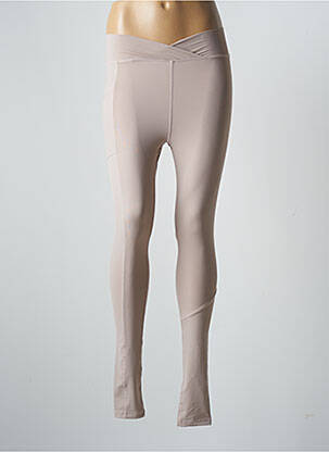 Legging effet matière satinée taille normale beige SUMADRA femme