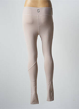 Legging effet matière satinée taille normale beige SUMADRA femme