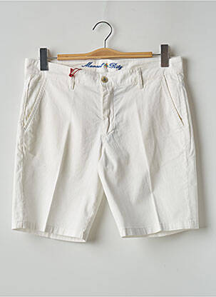 Bermuda stretch taille normale blanc MANUEL RITZ homme