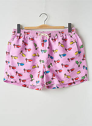 Short de bain imprimé fantaisie rose TIKI homme