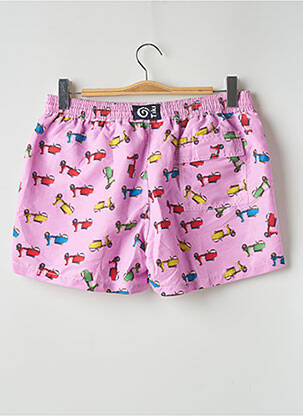 Short de bain imprimé fantaisie rose TIKI homme