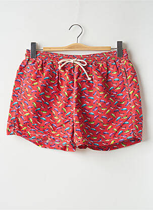 Short de bain tissage popeline rouge TIKI homme
