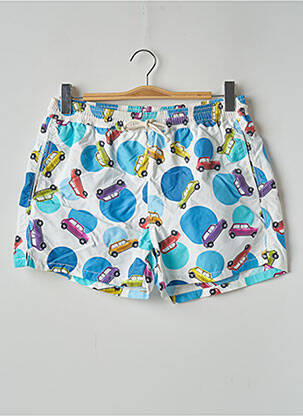 Short de bain tissage popeline bleu TIKI homme