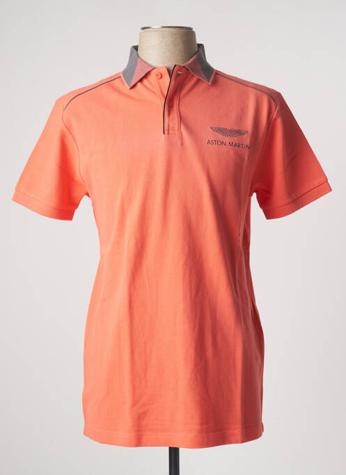 Polo stretch manches courtes orange ASTON MARTIN homme