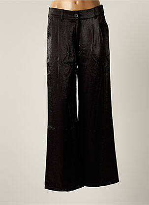 Pantalon large fermeture zippée sous rabat boutonné taille normale noir MOLLY BRACKEN femme