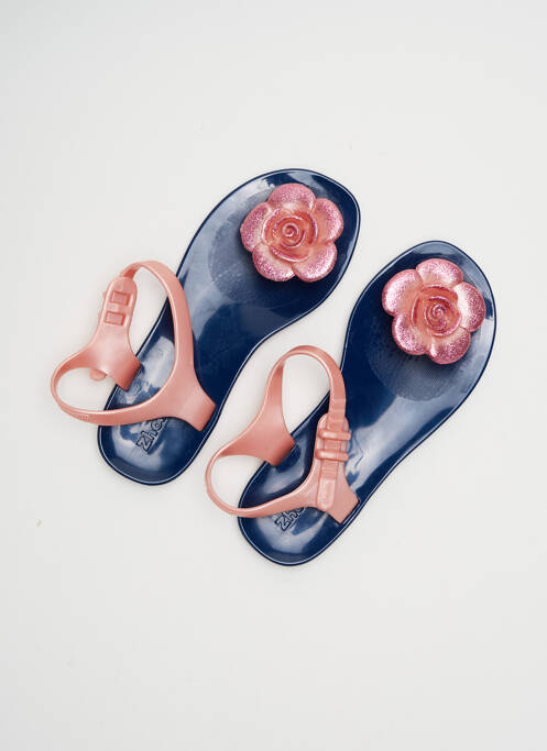 Tongs bout rond chiquet bleu ZHOELALA fille