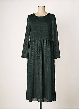 Robe longue manches longues manches longues vert SAMSOE & SAMSOE femme