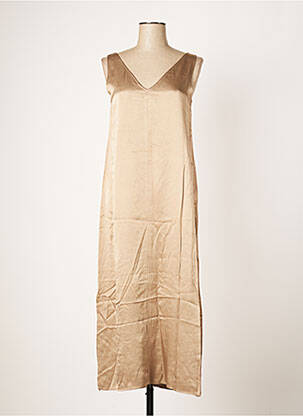 Robe longue sans manche sans manche marron OUI femme