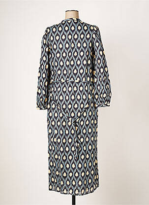 Robe longue manches longues manches longues bleu HARTFORD femme