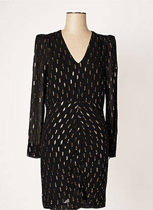Robe mi-longue manches longues manches longues noir SECOND FEMALE femme