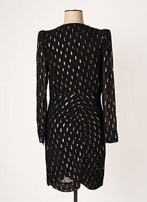 Robe mi-longue manches longues manches longues noir SECOND FEMALE femme