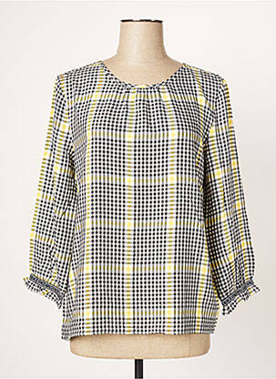 Blouse fermeture boutonnée au dos manches 3/4 jaune STREET ONE femme