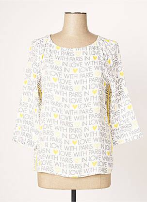 Blouse imprimé fantaisie manches 3/4 jaune STREET ONE femme