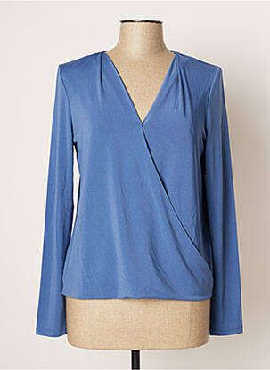 Top stretch manches longues bleu OUI femme