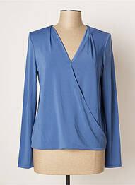 Top stretch manches longues bleu OUI femme