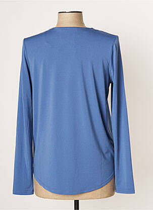 Top stretch manches longues bleu OUI femme