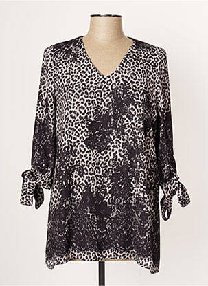 Tunique manches longues col v gris FRACOMINA femme