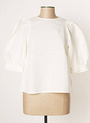 Blouse col rond manches 3/4 blanc SAMSOE & SAMSOE femme