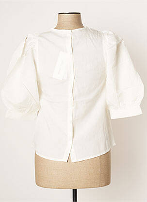 Blouse col rond manches 3/4 blanc SAMSOE & SAMSOE femme