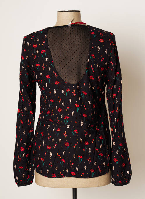 Blouse imprimé fleurs manches longues noir I.CODE (By IKKS) femme